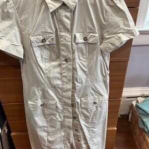 Tommy Hilfiger khaki shirt dress with sash, Size M